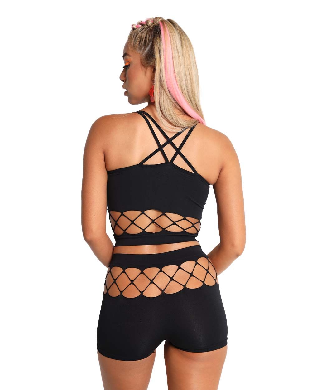 Smooth Talker Fishnet Shorts Set sold by iHeartRaves product image thumbnail 8