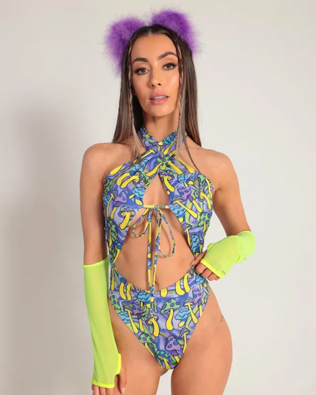 Fantastic Fungi Halter Bodysuit sold by iHeartRaves