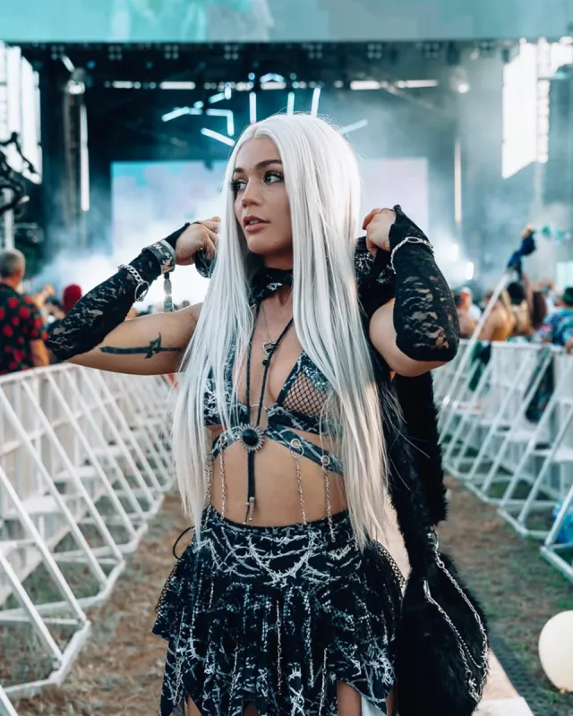 Sunflowerraver x iHR I'm Sensitive Fishnet Mini Skirt sold by iHeartRaves