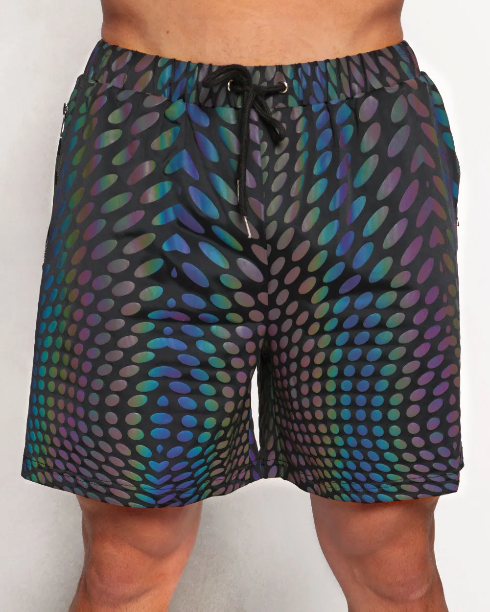 Pixel Perfect Rainbow Reflective Men's Shorts sold by iHeartRaves