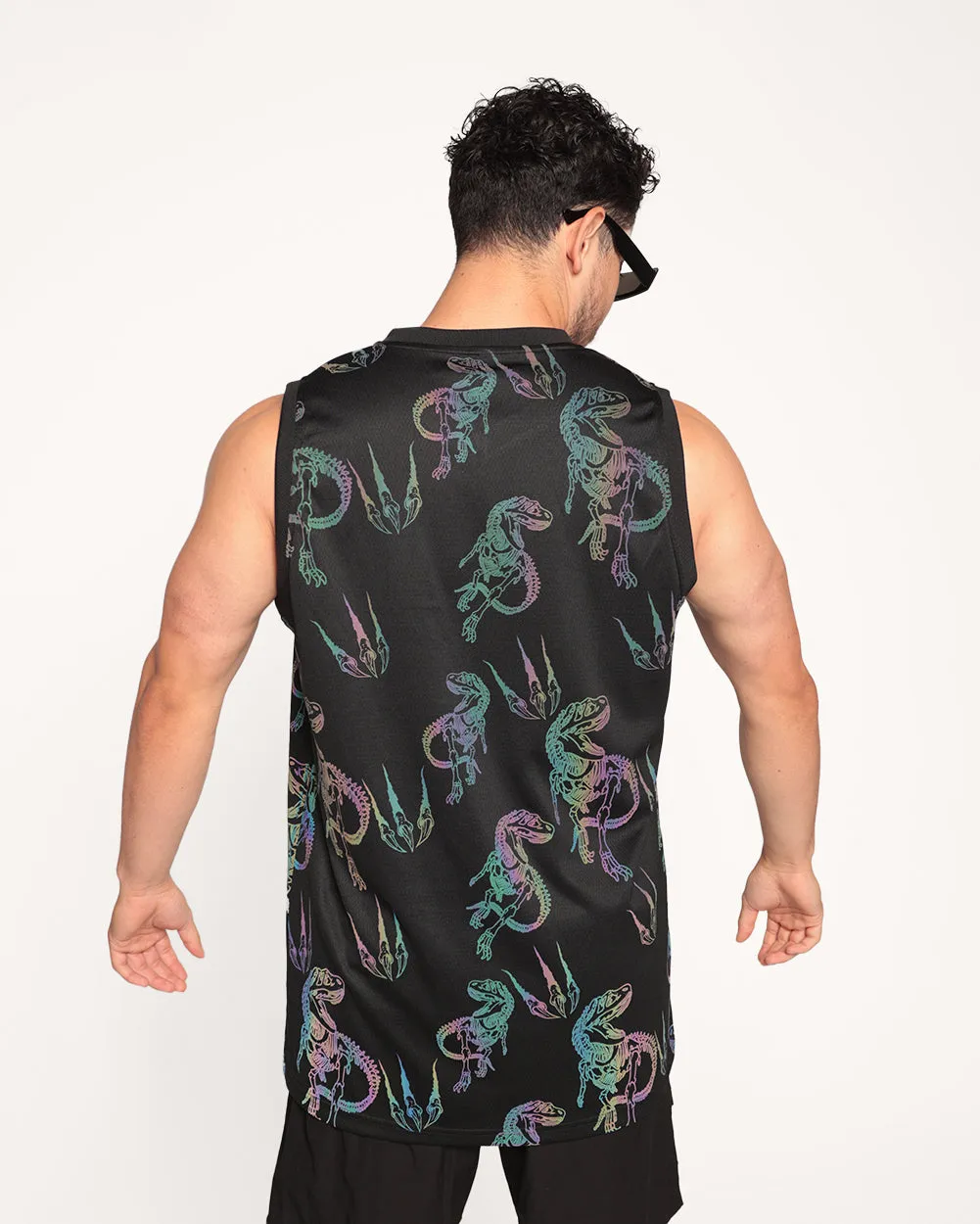 Raptor Rave Rainbow Reflective Basketball Jersey sold by iHeartRaves product image thumbnail 4