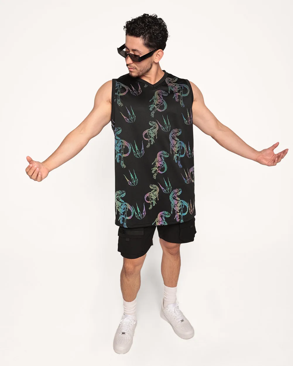 Raptor Rave Rainbow Reflective Basketball Jersey sold by iHeartRaves product image thumbnail 3