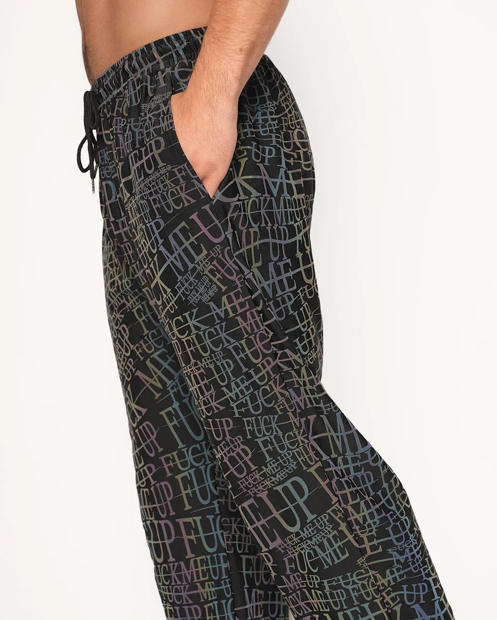 Alison Wonderland x iHR FMU Rainbow Reflective Men's Joggers sold by iHeartRaves product image thumbnail 3