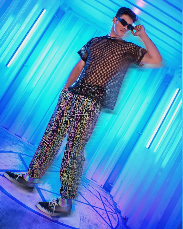 Alison Wonderland x iHR FMU Rainbow Reflective Men's Joggers sold by iHeartRaves