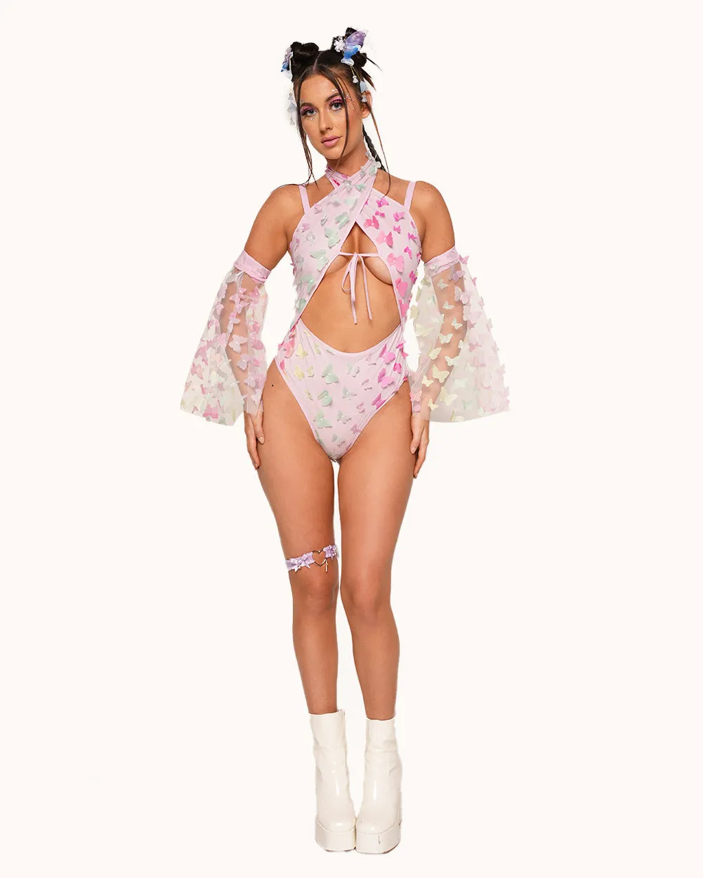 Sweet Serenity Butterfly Bodysuit Set sold by iHeartRaves product image thumbnail 3