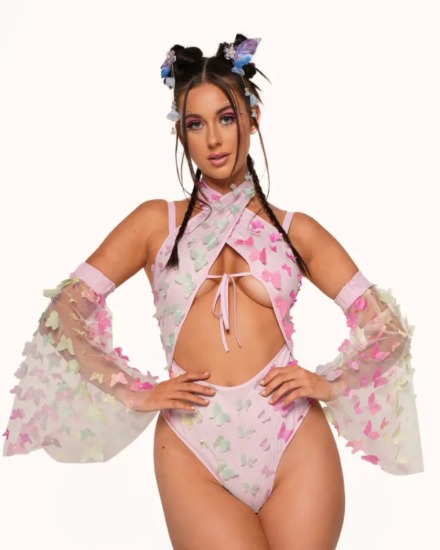 Sweet Serenity Butterfly Bodysuit Set sold by iHeartRaves