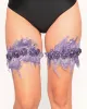 Feathery Flight Feather Sequin Pair Leg Garters sold by iHeartRaves