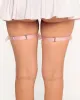 Feathery Flight Feather Sequin Pair Leg Garters sold by iHeartRaves
