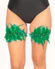 Feathery Flight Feather Sequin Pair Leg Garters sold by iHeartRaves
