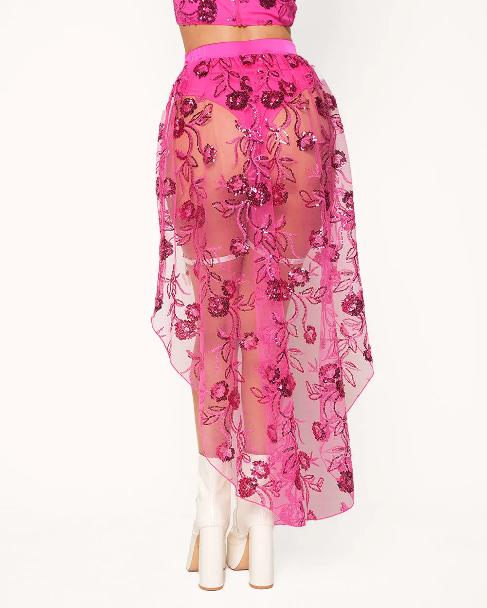 Glimmer in the Garden High Low Skirt sold by iHeartRaves product image thumbnail 2