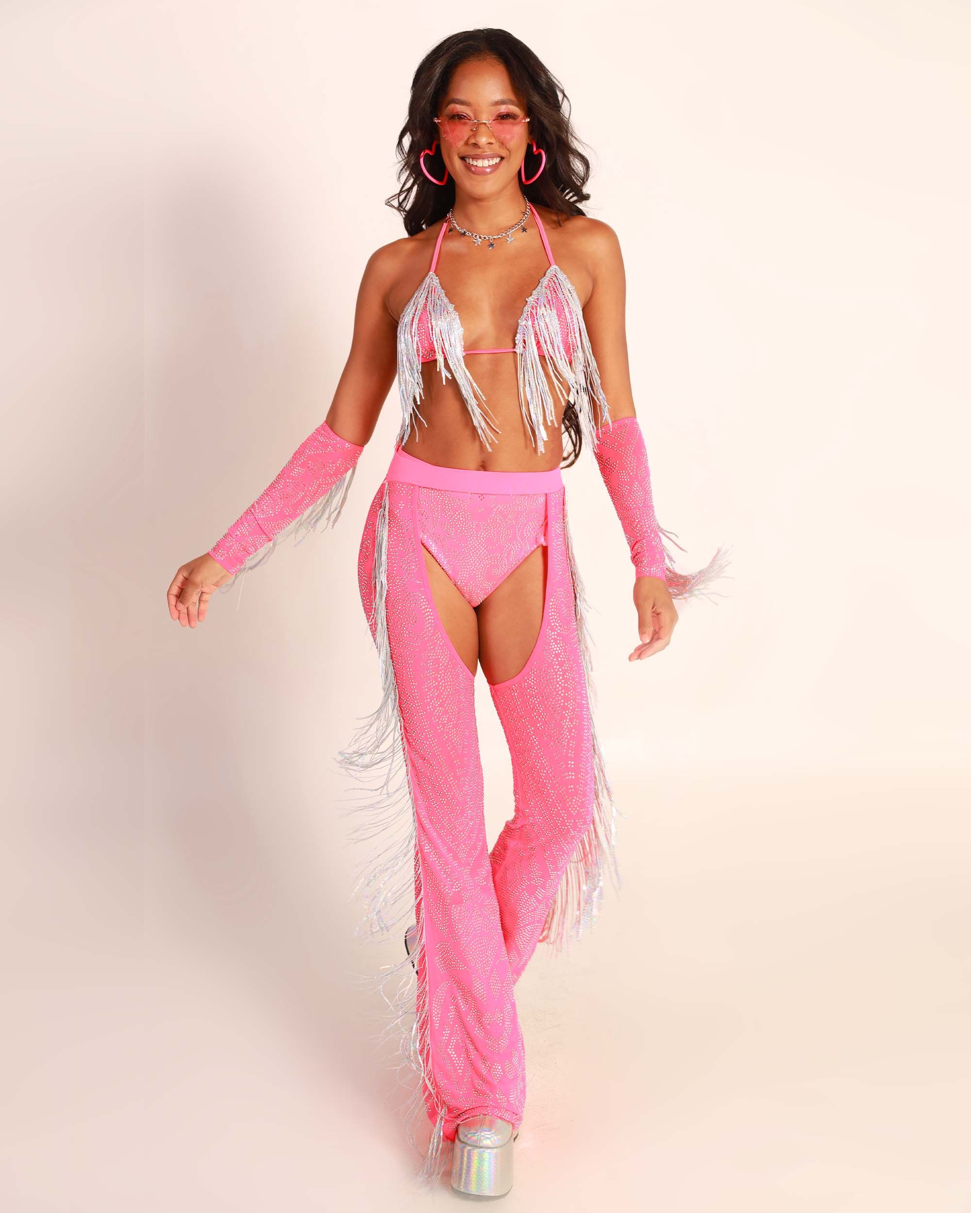 Magic Moves Rhinestone Fringe Bra Top sold by iHeartRaves product image thumbnail 3