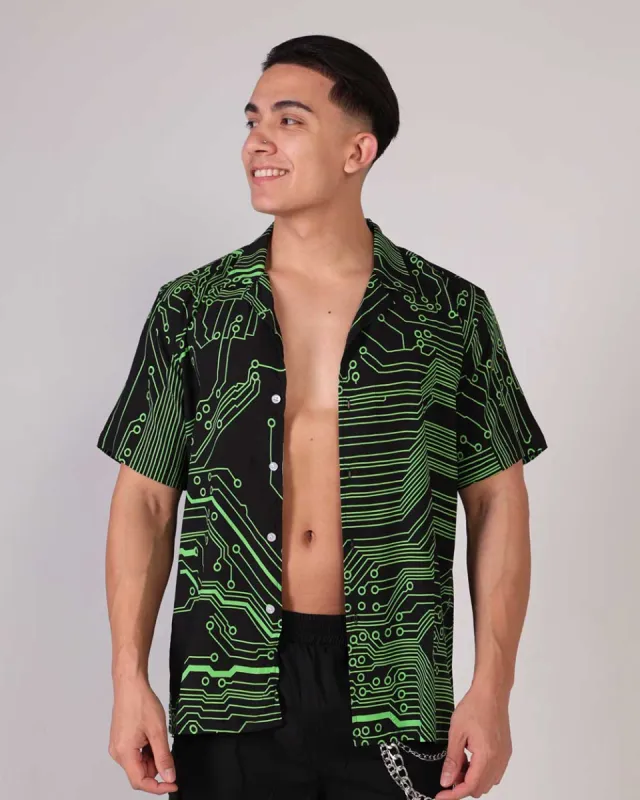 Cyber Matrix Men's Camp Shirt sold by iHeartRaves