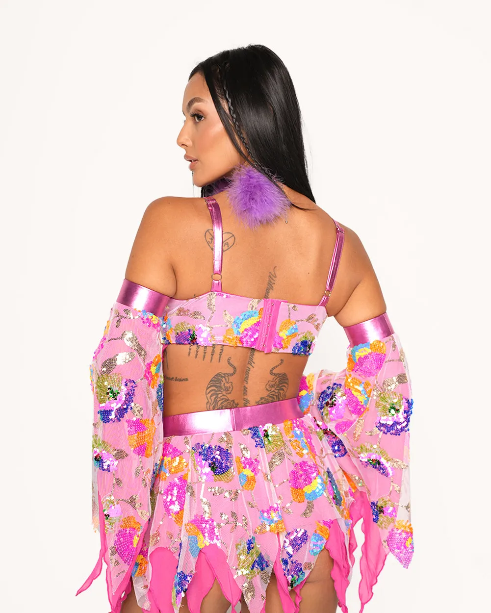 Katie Kayyyy x iHR Rainbow Road Top with Sleeves sold by iHeartRaves product image thumbnail 4