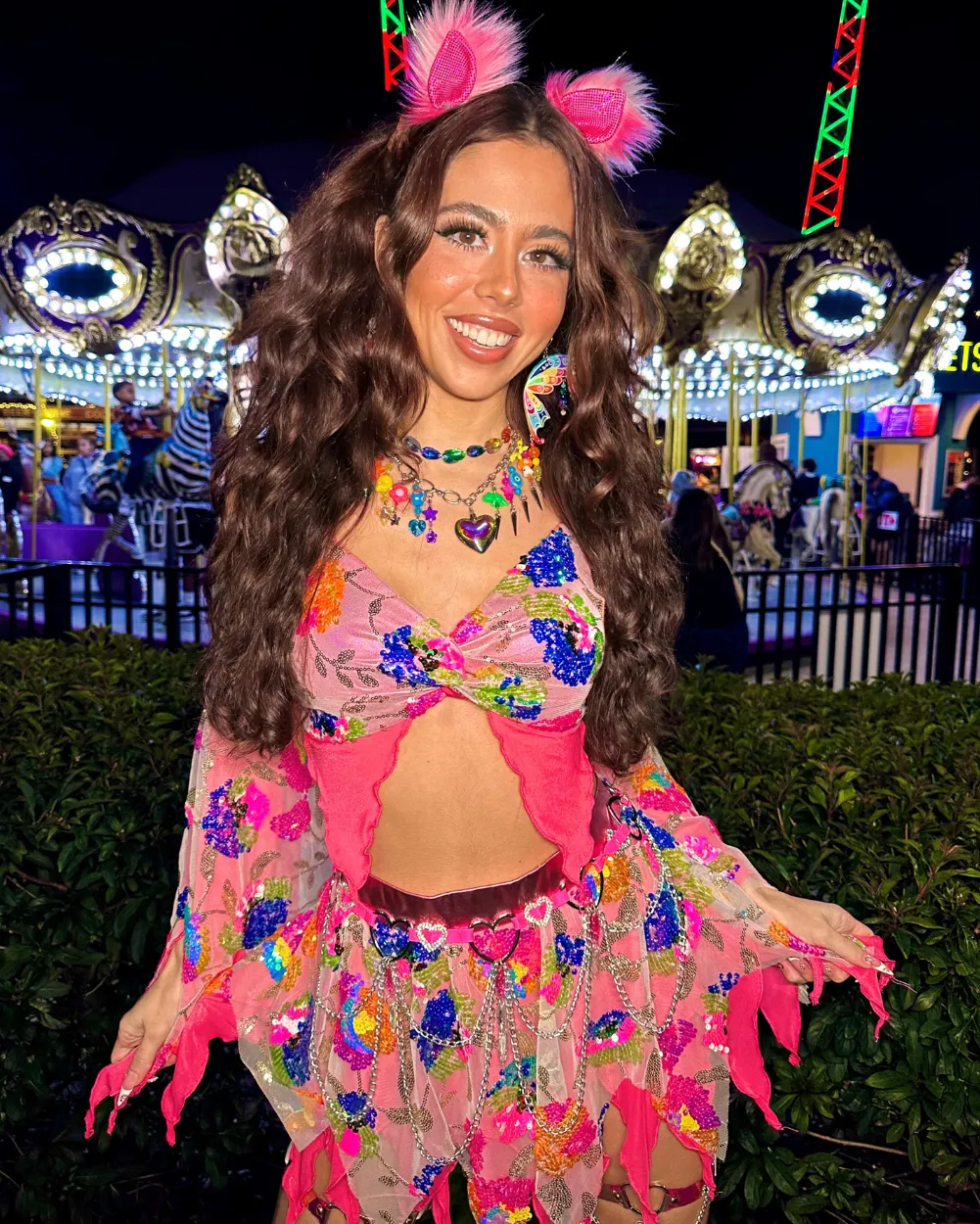 Katie Kayyyy x iHR Rainbow Road Top with Sleeves sold by iHeartRaves