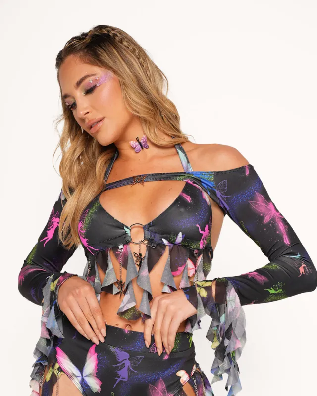 Butterfly Soirée Ultra Crop Top sold by iHeartRaves