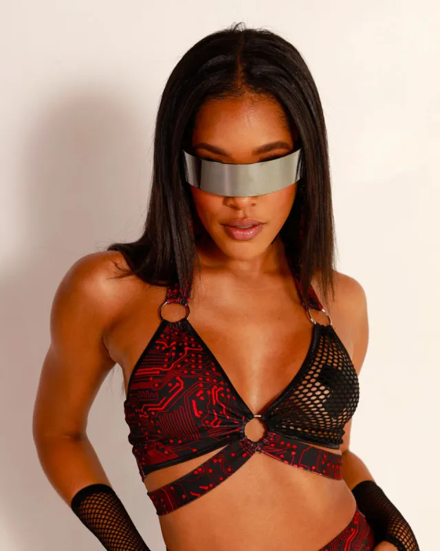 Circuit Breaker Spliced Fishnet Top sold by iHeartRaves