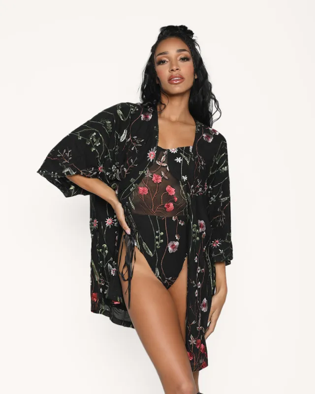 Lace Flowerfields Stretch Robe sold by iHeartRaves