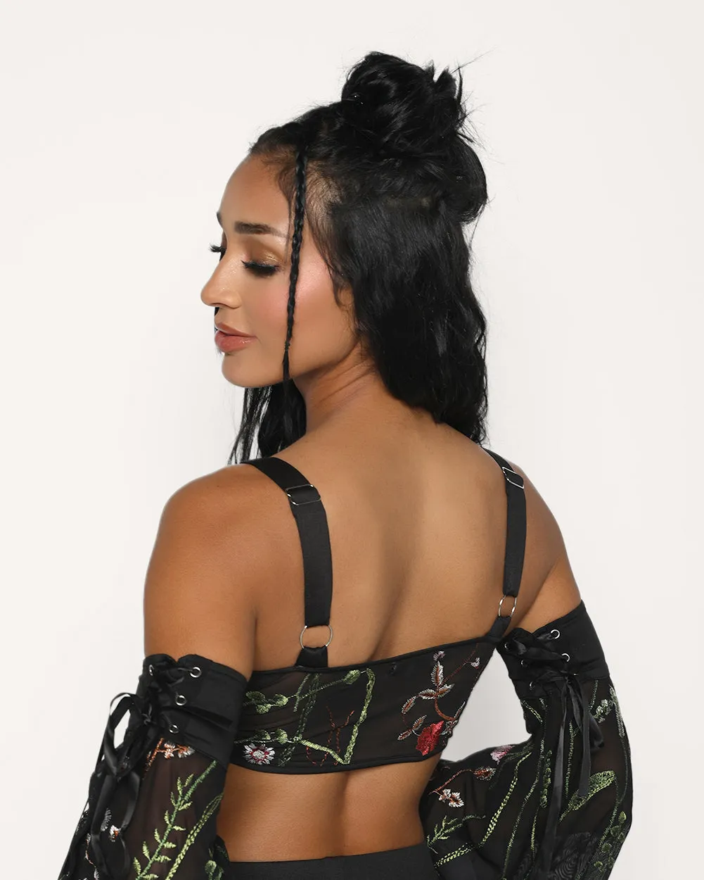 Lace Flowerfields Stretch Pixie Hem Top sold by iHeartRaves product image thumbnail 2