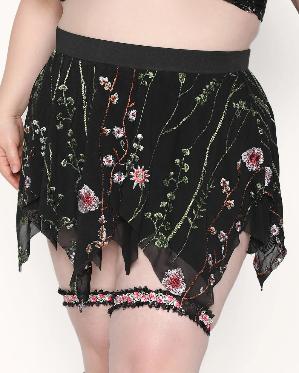 Lace Flowerfields Stretch Pixie Skirt sold by iHeartRaves product image thumbnail 5