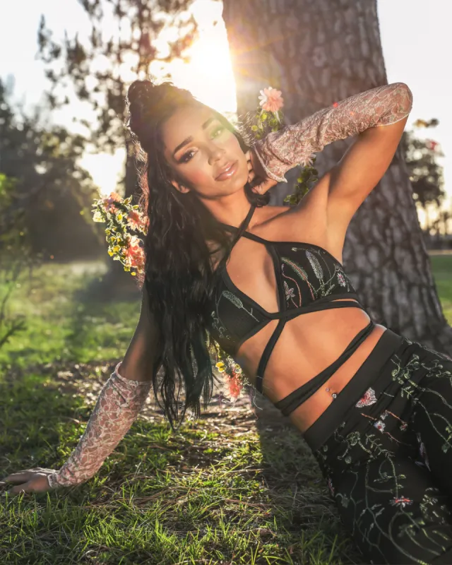 Lace Flowerfields Stretch Halter Top sold by iHeartRaves