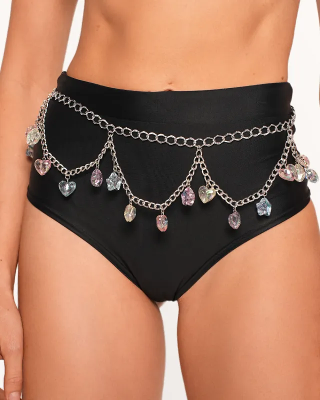 Dreaming in Crystals Heart & Stars Belly Chain sold by iHeartRaves