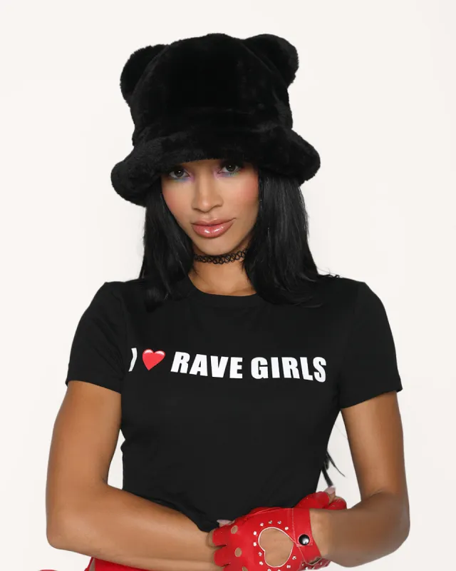 I Love Rave Girls Cropped Tee sold by iHeartRaves