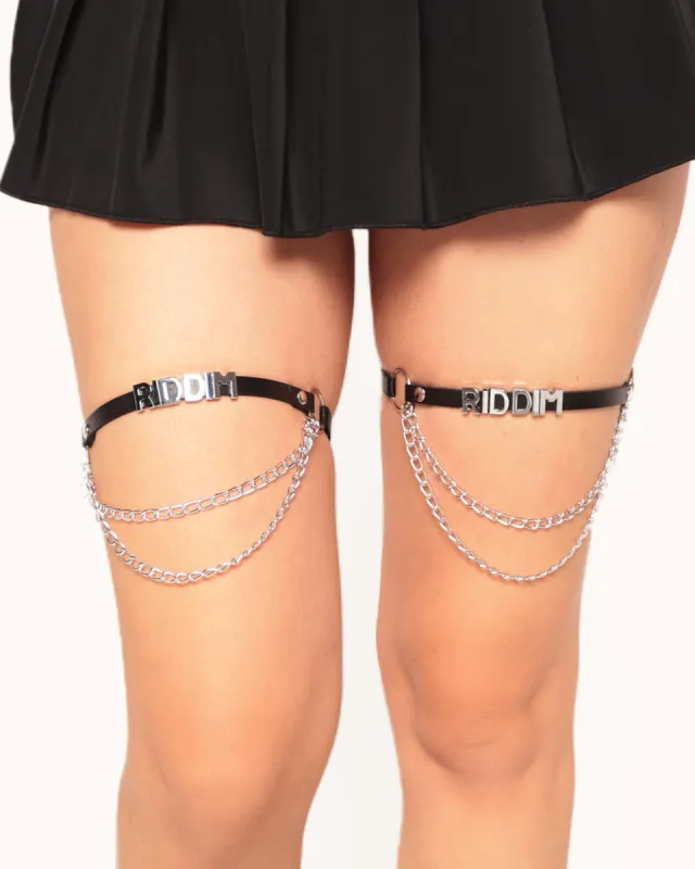 RIDDIM Chain Pair Leg Garters sold by iHeartRaves