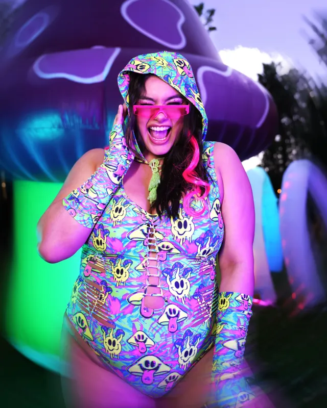 Electric Tripp Bodysuit With Sleeves sold by iHeartRaves