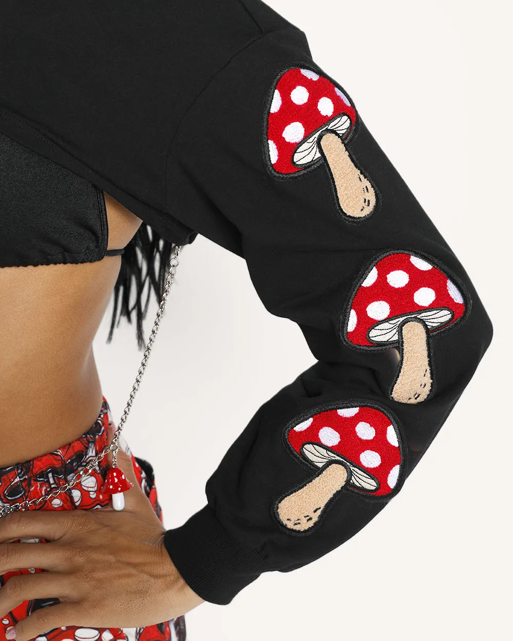 Magic Mushroom Patch Ultra Crop Top sold by iHeartRaves product image thumbnail 2