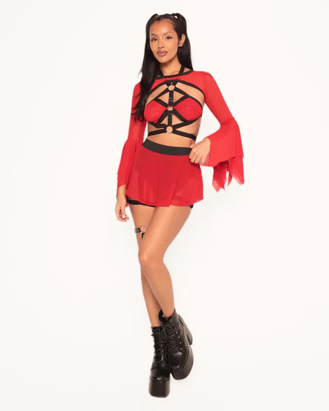 Kandi Diva x iHR Locked & Loaded Mini Skirt Outfit sold by iHeartRaves