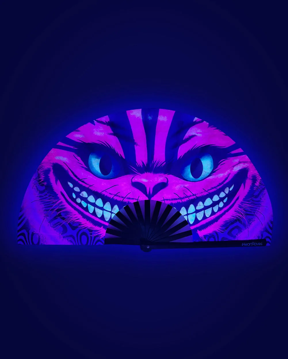 Cheshire Smile UV Reactive Hand Fan sold by iHeartRaves product image thumbnail 2