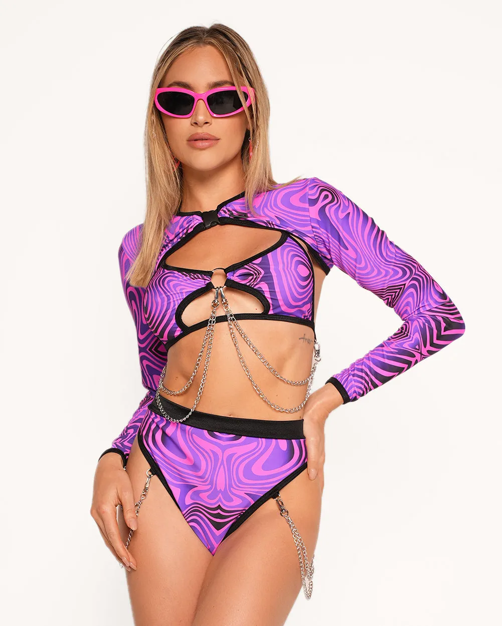 Rolita Couture x iHR Wonderland Whirlwind Ultra Crop Top sold by iHeartRaves product image thumbnail 4