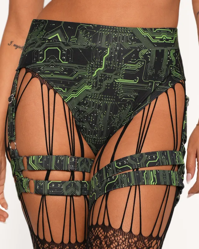 Cyber Matrix Harness Booty Shorts sold by iHeartRaves
