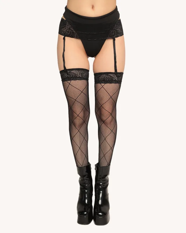 Midnight Kiss Suspender Tights sold by iHeartRaves