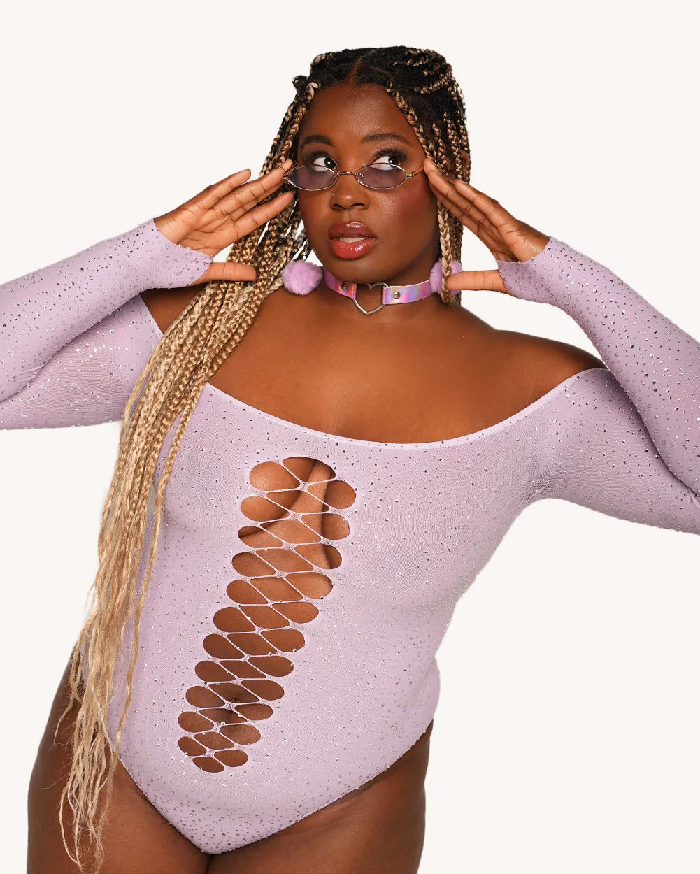 Spotlight Moments Bodysuit - Lavender sold by iHeartRaves product image thumbnail 4