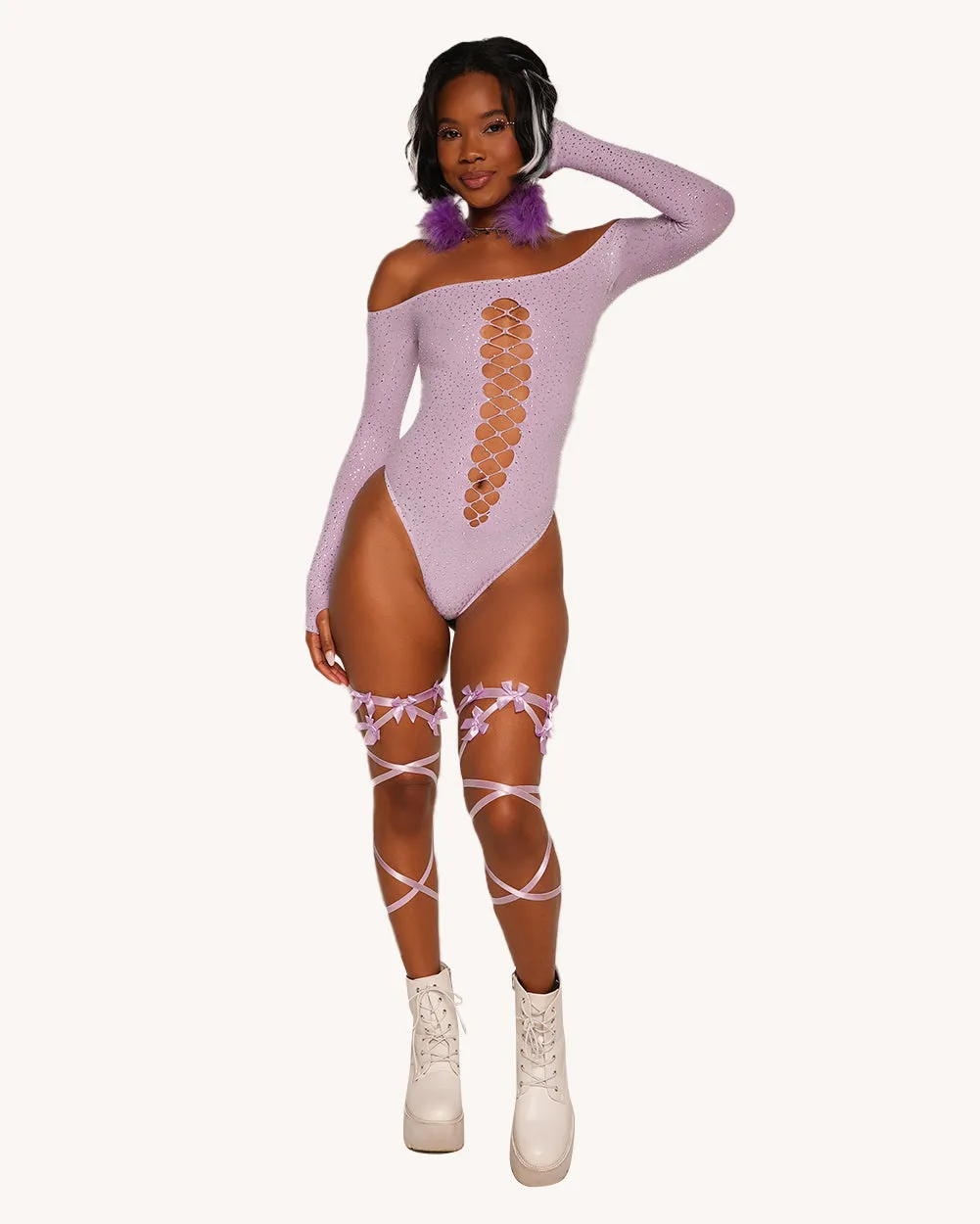 Spotlight Moments Bodysuit - Lavender sold by iHeartRaves product image thumbnail 3