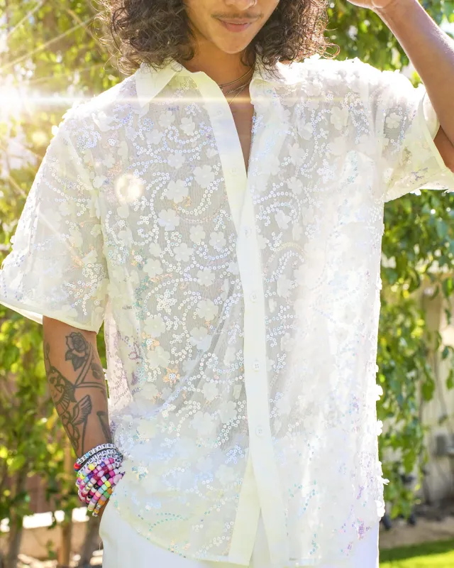 Heaven's Forever Floral Camp Shirt sold by iHeartRaves