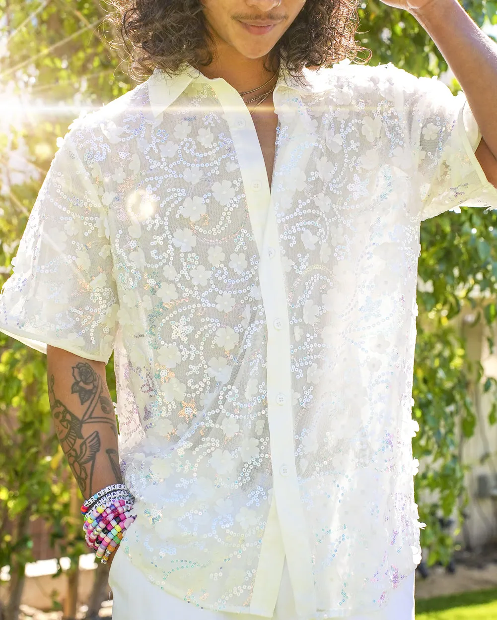 Heaven's Forever Floral Camp Shirt sold by iHeartRaves