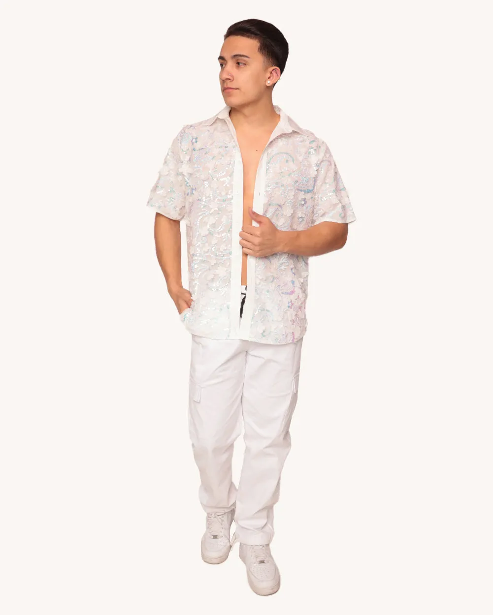 Heaven's Forever Floral Camp Shirt sold by iHeartRaves product image thumbnail 4