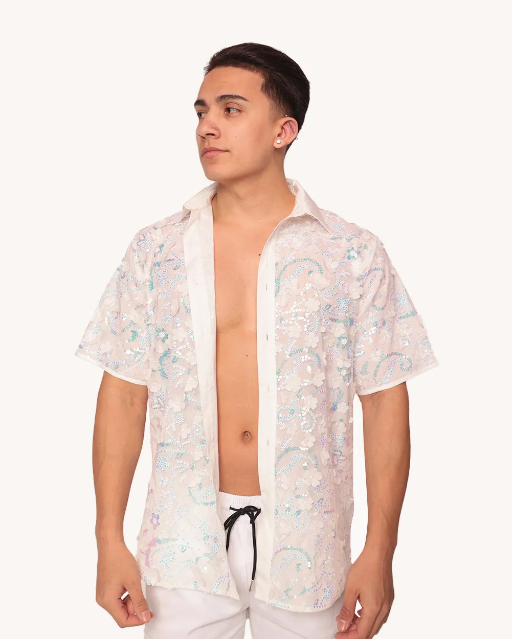 Heaven's Forever Floral Camp Shirt sold by iHeartRaves product image thumbnail 3