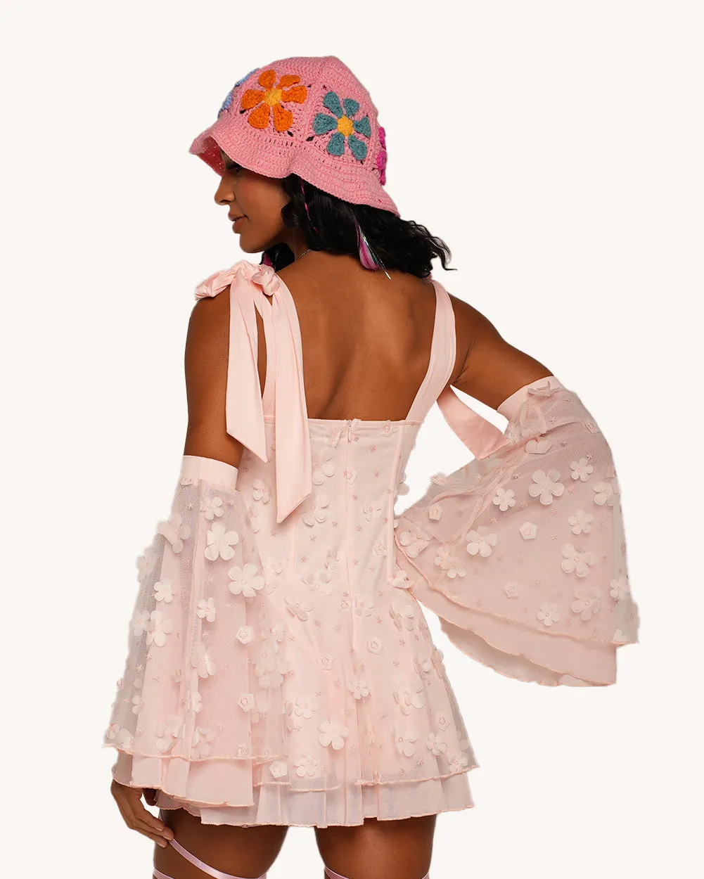 Magic In You Floral Dress with Sleeves sold by iHeartRaves product image thumbnail 2