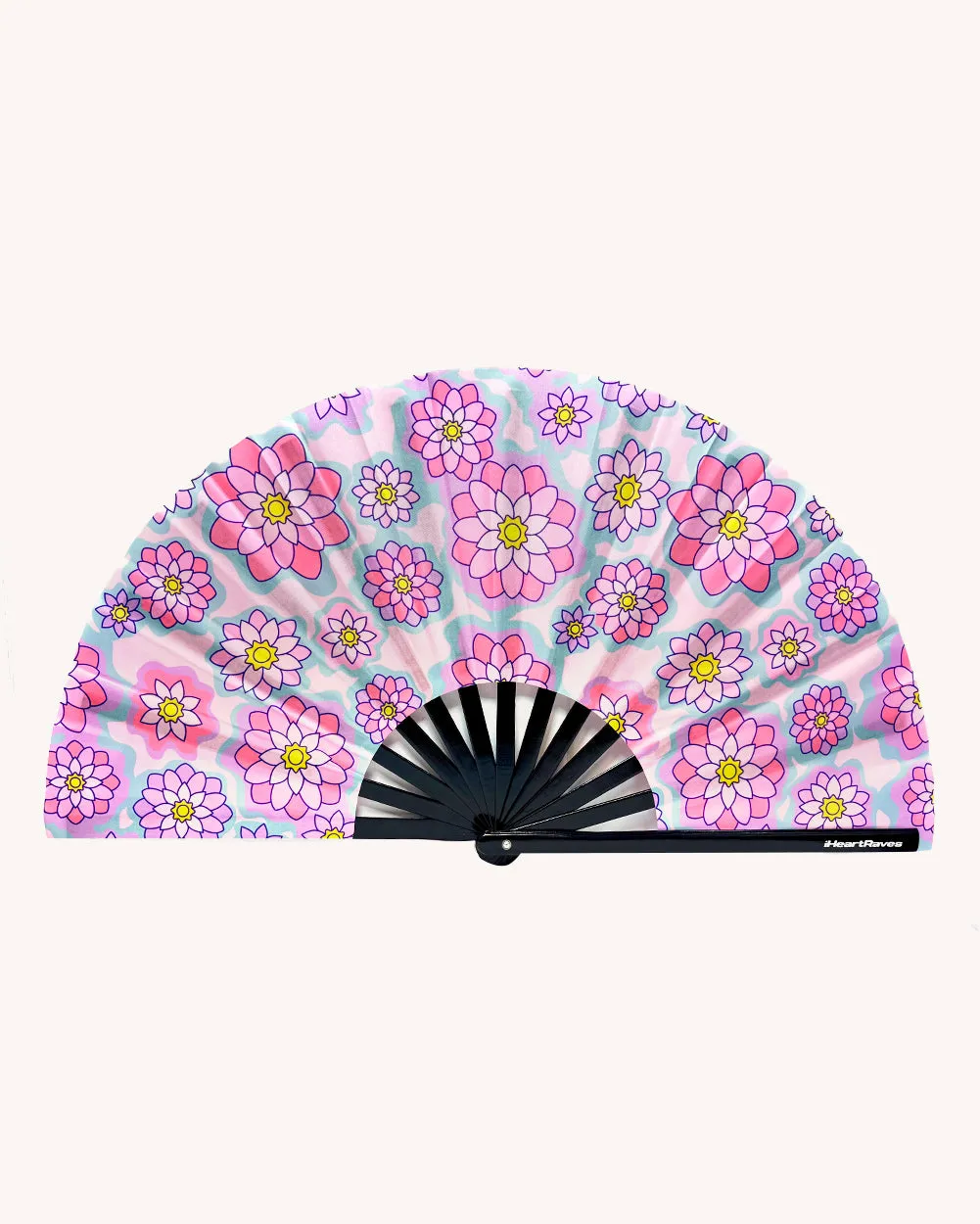 Electric Dreaming UV Reactive Hand Fan sold by iHeartRaves