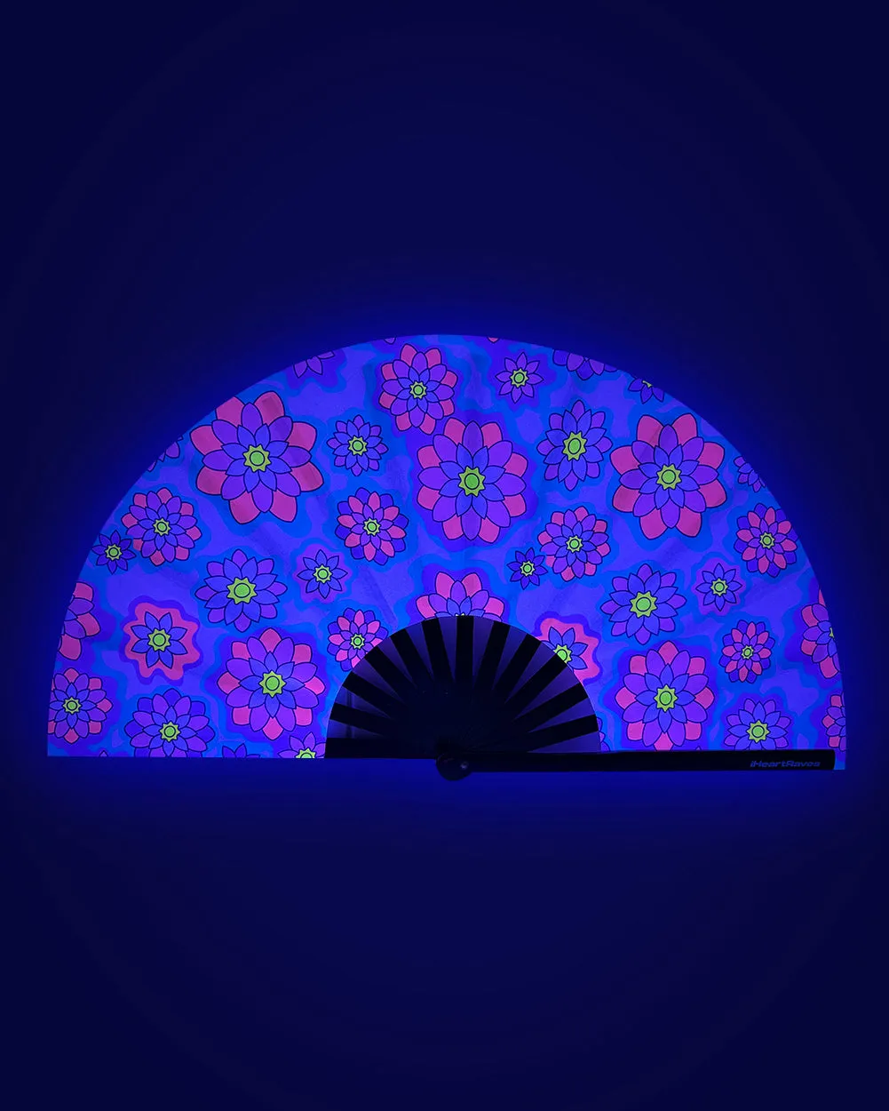 Electric Dreaming UV Reactive Hand Fan sold by iHeartRaves product image thumbnail 2