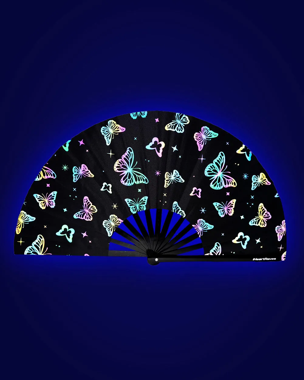 Lucid Flight Rainbow Reflective Hand Fan sold by iHeartRaves
