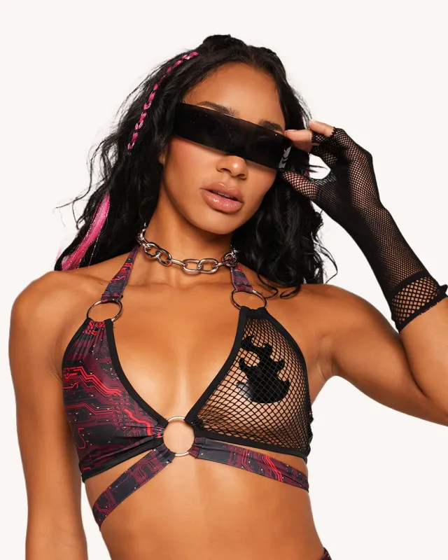 Infinite Matrix O-Ring Bra Top sold by iHeartRaves