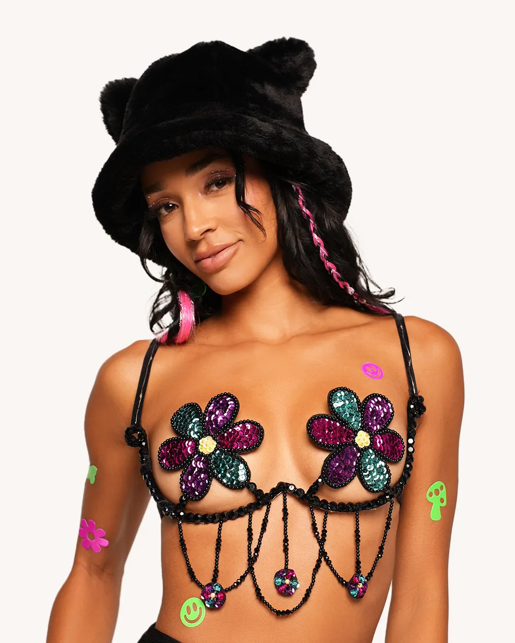 Dream Come True Light Up Festival Bra sold by iHeartRaves product image thumbnail 2