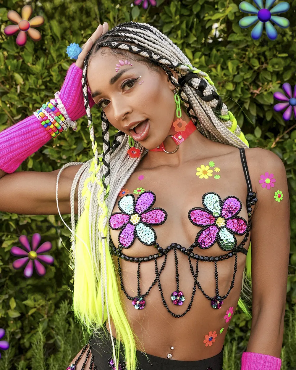 Dream Come True Light Up Festival Bra sold by iHeartRaves product image thumbnail 5