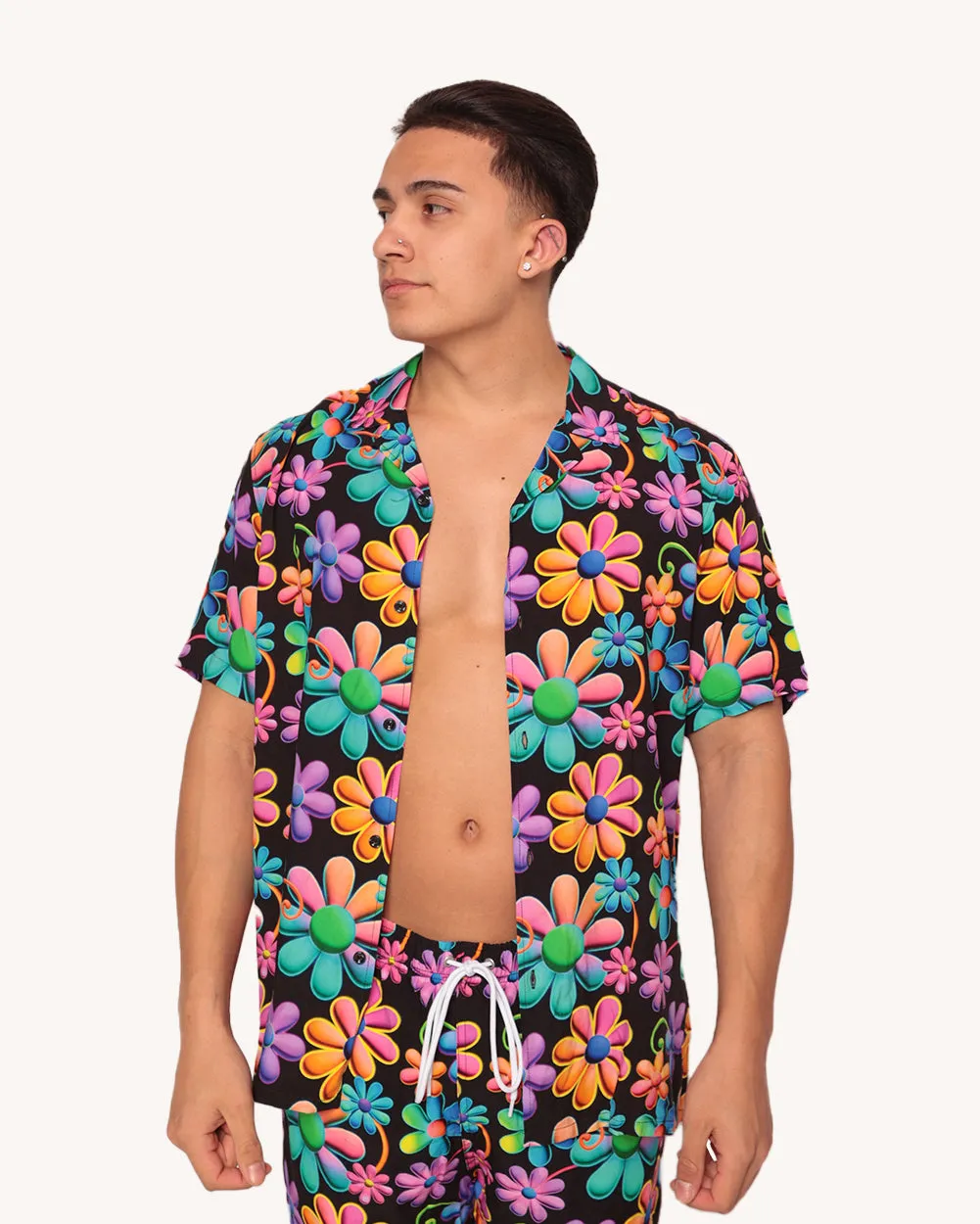 Psychodelic Daisy Camp Shirt sold by iHeartRaves product image thumbnail 3