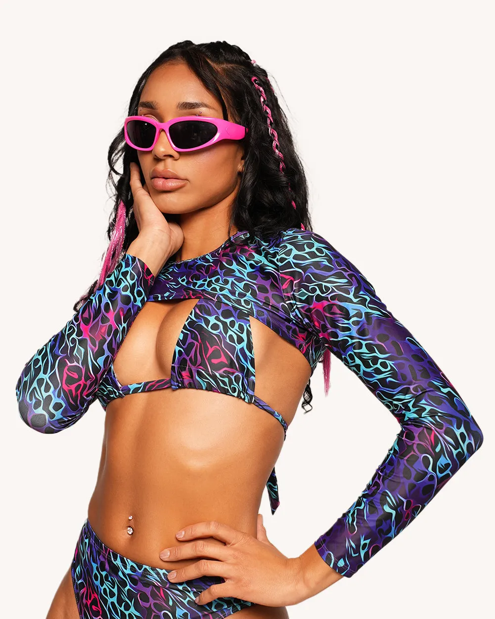 Cyber Chaos Ultra Crop Top sold by iHeartRaves product image thumbnail 2