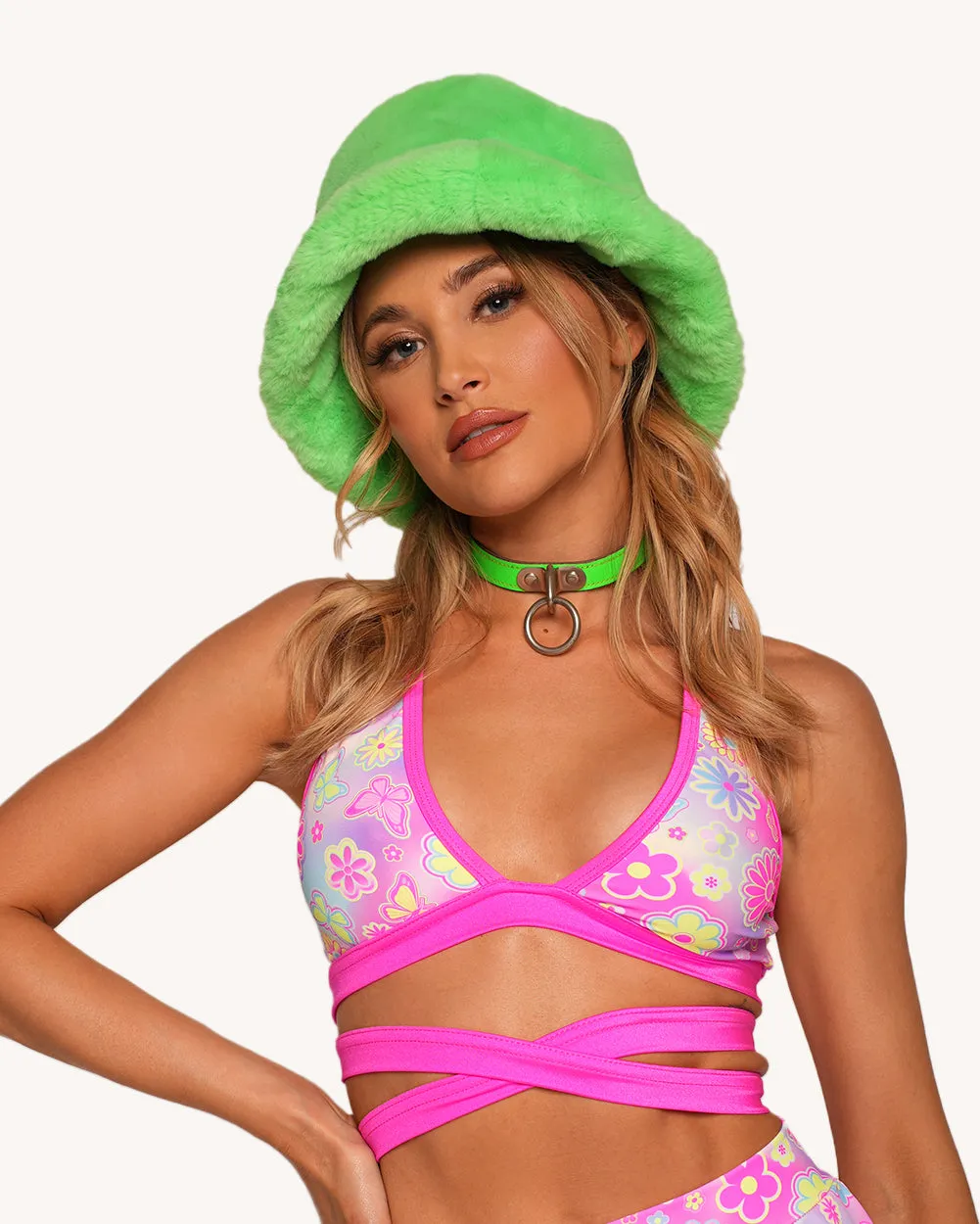 Rolita Couture x iHR Lucid Garden Cross Back Top sold by iHeartRaves